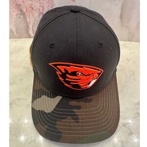 Nike Oregon State Beavers Hat Mens SM Black Camo Dri-FIT On-Field Rise Cap OSU